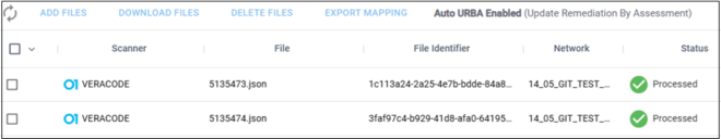 Veracode Connector - Uploads Page